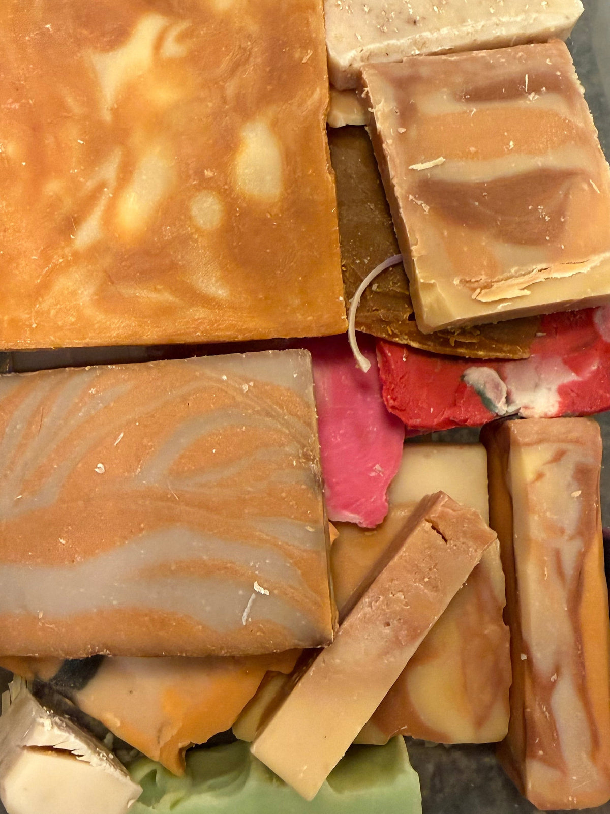 Bin of soap ends and pieces